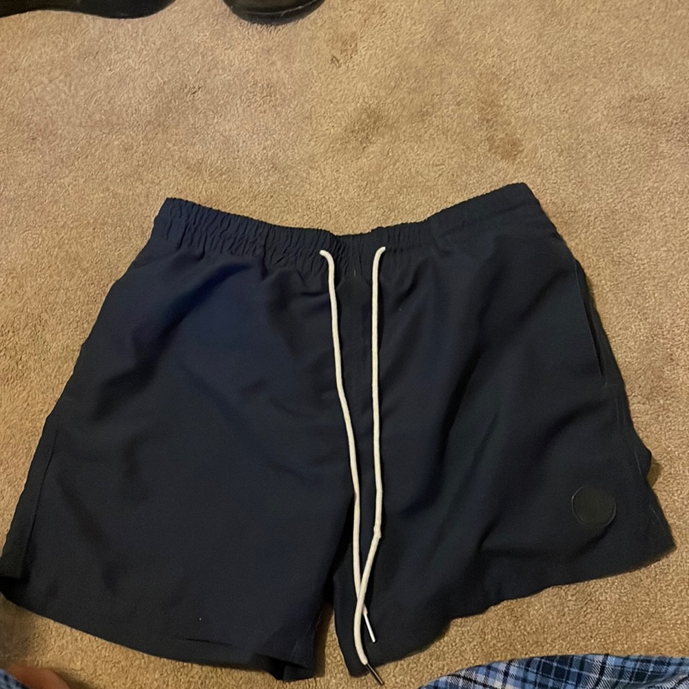 Dark blue mens swim trunks
